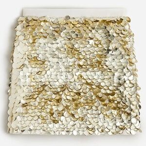 J. Crew Gold and Silver Sequin Mini Skirt